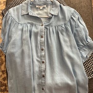 Jane + Delancey Women’s Denim Light Blue Button-Up Women's Top